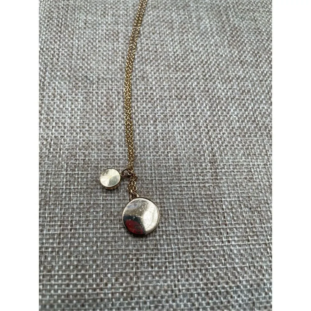 Kate Spade Spot The Spade Diamond Hardware Necklace Black Gold Tone